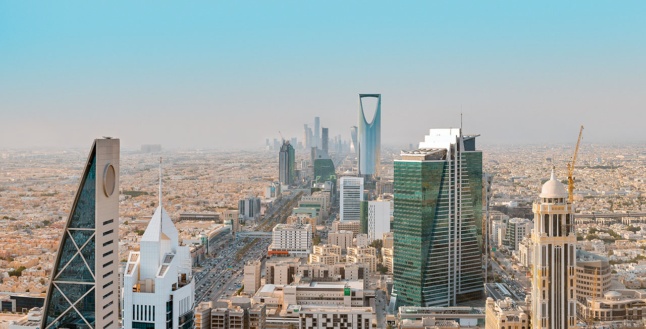 skyline of Riyadh, Saudi Arabia, in morning