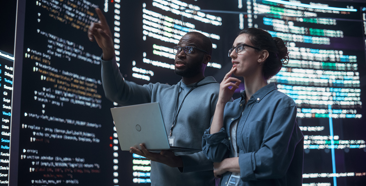 programmers discussing code