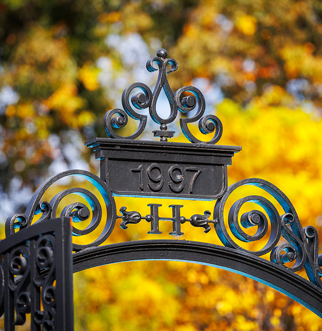 an image of a Harvard gate