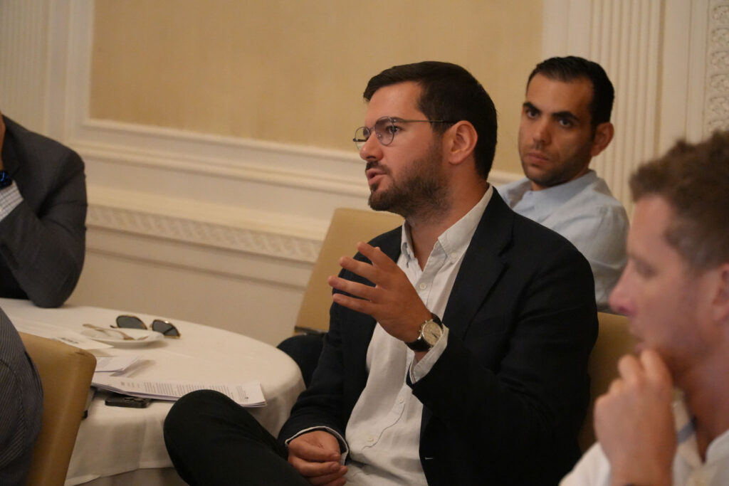 Otar Berishvili speaking in the AMDP classroom